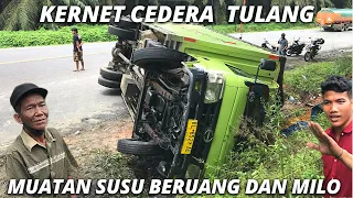 SOPIR&KERNET CUMA BISA PASRAH SAAT TRUK MELUNCUR MUNDUR  KENCANG DARI TANJAKAN