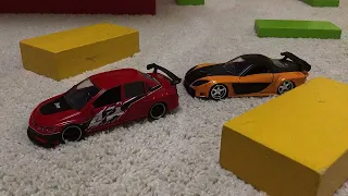 The Fast And The Furious Tokyo Drift 2006 mitsubishi vs mazda drift race scene stop motion