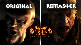 Diablo 2 Resurrected Street Release Cinematics Comparison Side by Side from the Trailer