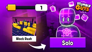 How to Play Block Dash SOLO In Stumble Guys 😱 | Block dash Alone | Stumble Guys |