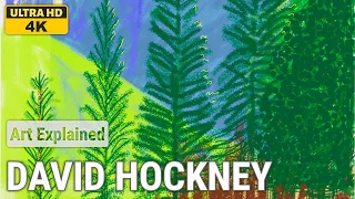 David Hockney: A collection of 10 artworks with title and year, 2009-2010 [4K]
