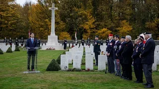 Prime Minister Trudeau delivers remarks at a commemorative ceremony of remembrance in Vimy, France