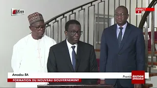 Liste des membres du nouveau gouvernement dévoilé par le nouveau premier ministre Amadou Ba