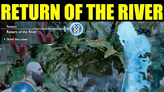 How to Complete "Return of the River" God of war Ragnarock (Flood the crater)