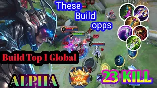 23 KILLS + MANIAC!! ALPHA NEW META BUILD | ALPHA BEST BUILD 2024 | 888 | MLBB