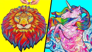 Assembling Wonderful Puzzles || Mysterious Lion And Rainbow Unicorn