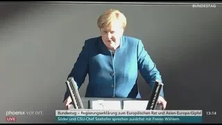 Angela Merkel – [Regierungs-Erklärung] zum EU-Rat – 17.10.2018