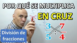 DIVISIÓN DE FRACCIONES. ¿Por qué hay que multiplicar en cruz?