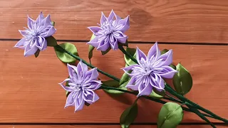 DIY || Bunga Clematis || Tutorial Membuat Bunga Dari Pita Satin