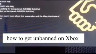 How to get unbanned on Xbox