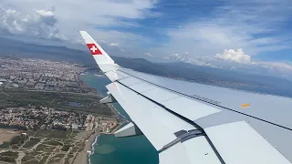 SWISS A320neo Sunny afternoon takeoff from Malaga Airport (AGP)