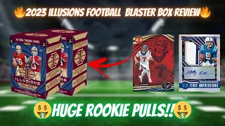 HUGE ROOKIE PARALLES!!🤑 2023 ILLUSIONS FOOTBALL BLASTER BOX REVIEW (X3)