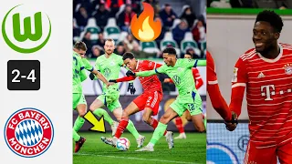 Wolfsburg Vs Bayern Munich goals galore 😱, Musiala magic, Kimmich red card madness highlights