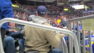 Columbus Blue Jackets fans defending Nationwide Arena against New York Rangers fans | 11-13-2021