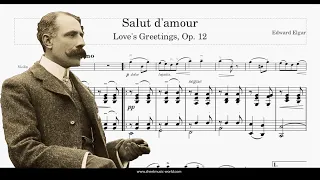 Edward Elgar - Salut d'Amour Op.12 - Violin Piano - Cover (Sheets Tutorial Violin) Score