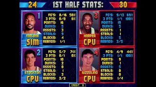 NBA JAM - MIDWAY 1993 arcade retrogame longplay , single match jazz vs mavs