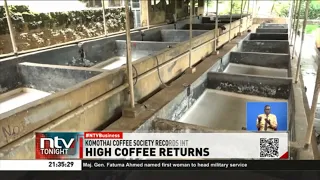 Coffee farmers from Komothai society are registering interests of over sh24 per kilogram