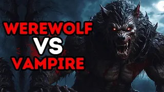 Werewolf VS Vampire. Horror Story.