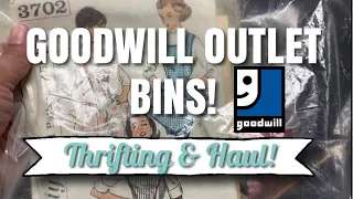 GOODWILL OUTLET BINS THRIFT WITH ME AND $15 HAUL! Thrifting by the Pound! Home Decor & Vintage!