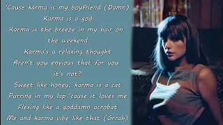 Taylor Swift - Karma (Lyrics) Ft. Ice Space