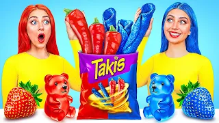 Red Food vs Blue Food Challenge | Funny Challenges by TeenDO