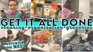 GET IT ALL DONE // EXTREME CLEANING MOTIVATION // GROCERY HAUL + HOMEMAKING MOTIVATION 2021