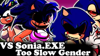 FNF | Sonia Vs Sonic | Too Slow G - Sonia.EXE / REBORN | (Sonic.exe Genderswap) | Mods/Hard/FC |