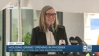 LIVE: Gov. Hobbs celebrates housing grand opening and takes questions