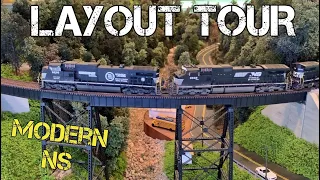 Layout Tour - Modern NS Asheville District in HO Scale 2020