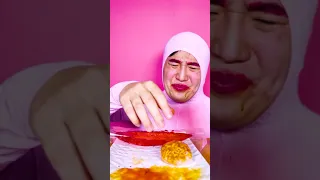 (Spicy Food Eating) Honey jelly, Spicy Noodles, Slaps Candy, Mysterious Water mukbang ASMR #Shorts