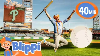 Blippi Learns to Play Baseball with the Phillies! Sports for Kids!