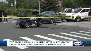 Two people seriously injured after multi-vehicle crash in Manchester