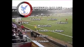 1992/93 - Crystal Palace v Arsenal (League Cup S/F 1st Leg - 7.2.93)