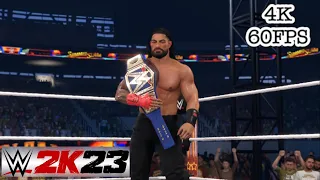 WWE 2K23 Gameplay Roman Reigns vs Brock Lesnar (4K60FPS)