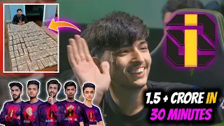 1.5 CRORE PLUS EARNING IN JUST 30 MINUTES FOR I8 ESPORTS 🥺❤️ | HARKWORK PAY OFF 🥵🔥