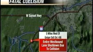 Fatality Crash Blocks Westbound Lanes of I-90 Near Geiger Exit