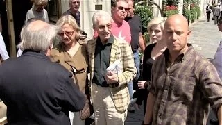 Bill Wyman and Charlie Watts at the Bristol Hotel in Paris