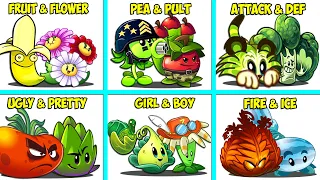 Random 6 Worst Pair Plants Battlez - Who Will Win? - PvZ 2 Team Plant Vs Team Plant