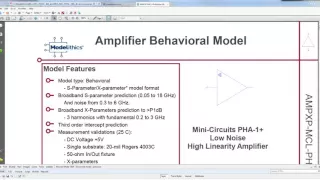 X-Parameters-Based Models for Mini-Circuits Amplifiers