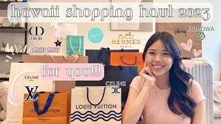 HUGE HAWAII DESIGNER HAUL + PRICING! 🛍️🌺 Waikiki Hermes story time + subscriber giveaway unboxing!