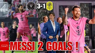 🤯 Inter Miami fans went crazy after Messi scored 2 Goals against Nashville 3-1