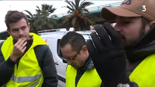 Gilets jaunes moins nombreux, mais toujours des barrages dans le 06