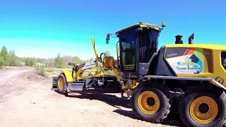 грейдер luiGong 4215D & JCB уширение обочин