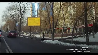 29.12.2018 Алматы Толе би/Муканова движение по полосе ОТ
