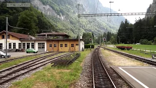 Berner Oberland Bahn (BOB) Führerstandsmitfahrt im Sommer 2015