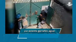 Captan a hombre amenazando y golpeando a su madre en Edomex