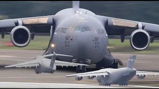 Pesawat Militer Amerika  C-17 Globemaster III Full Take Off