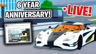 6 Year Anniversary Update In Car Dealership Tycoon! (LIVE)
