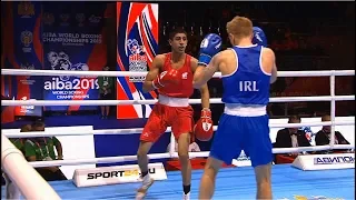 Round of 16 (57kg)  BASRAN Eric Robin (CAN) vs WALKER Kurt (IRL) /AIBA World 2019