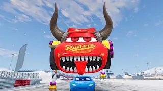 Escape From Lightning McQueen Eater Demon 🆚 Lightning McQueen 🤖 - Coffin dance song cover